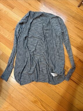 Merona Gray Open-Front Knit Cardigan